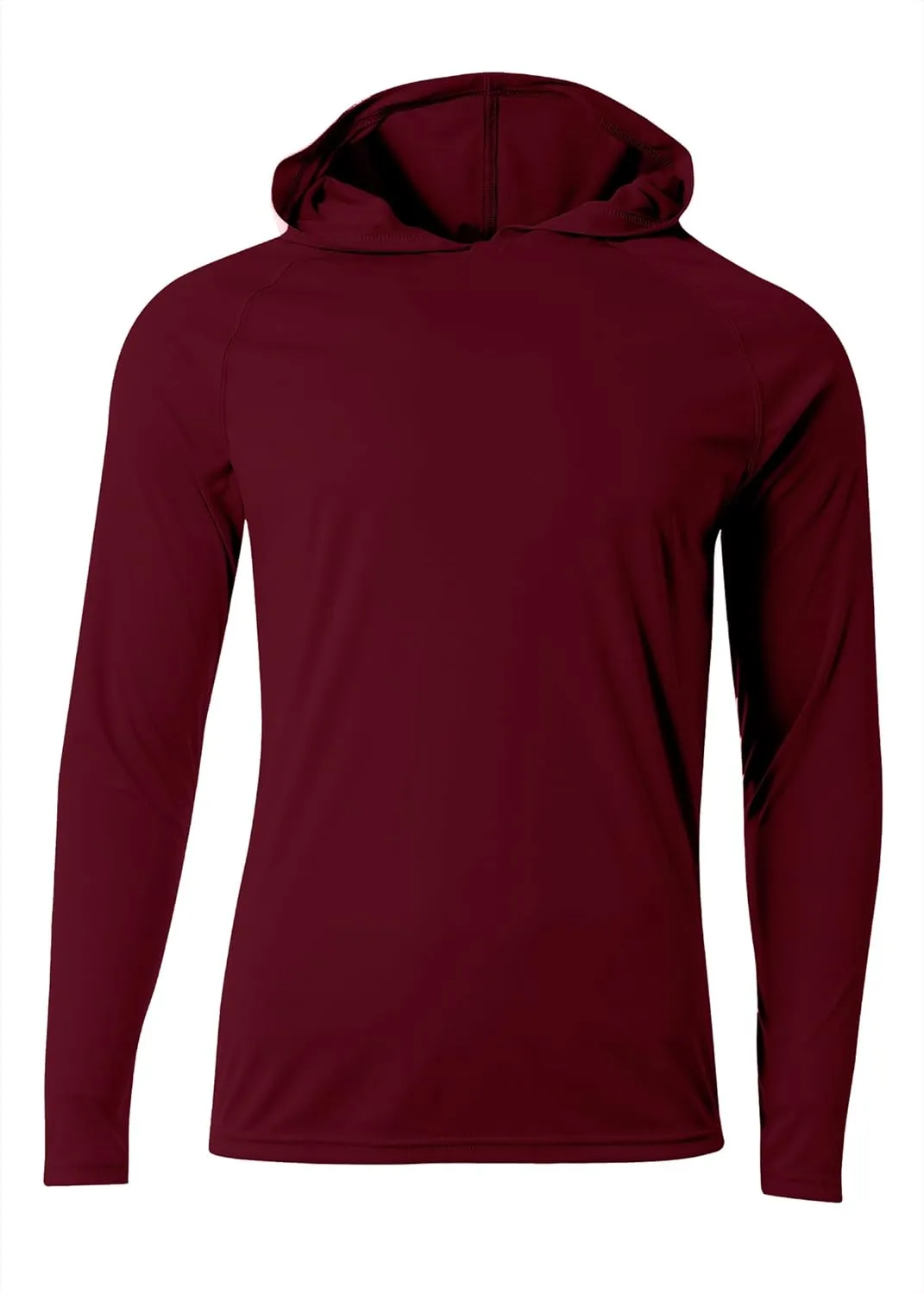 A4 N3409 Men Long Sleeve Hooded Tee Performance Lightweight Hoodie