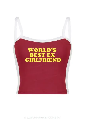 Best Ex Girlfriend Y2K Color Block Crop Cami Top Cherrykitten