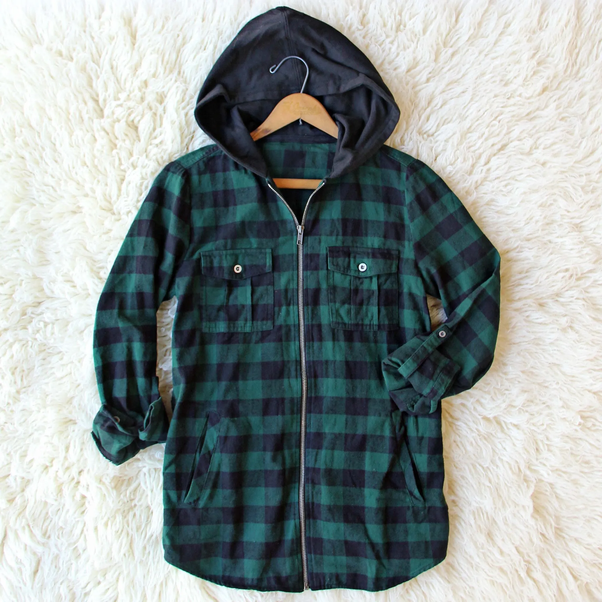 Cinder & Plaid Hooded Top
