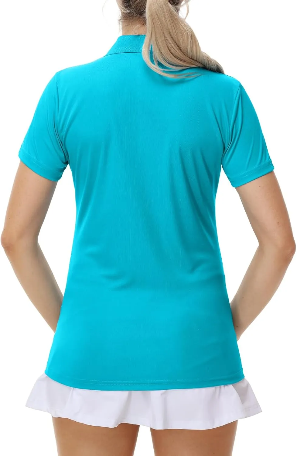 Corna Women's Golf Polo Shirts Collared Short Sleeve Tennis Tops Dry Fit Moisture Wicking Sun Protection T-Shirt UPF 50 