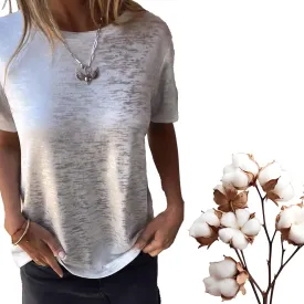 Emboadlie Gold Foil Short-Sleeved T-Shirt, Comfortable and Breathable, Suitable for Women's Casual Wear