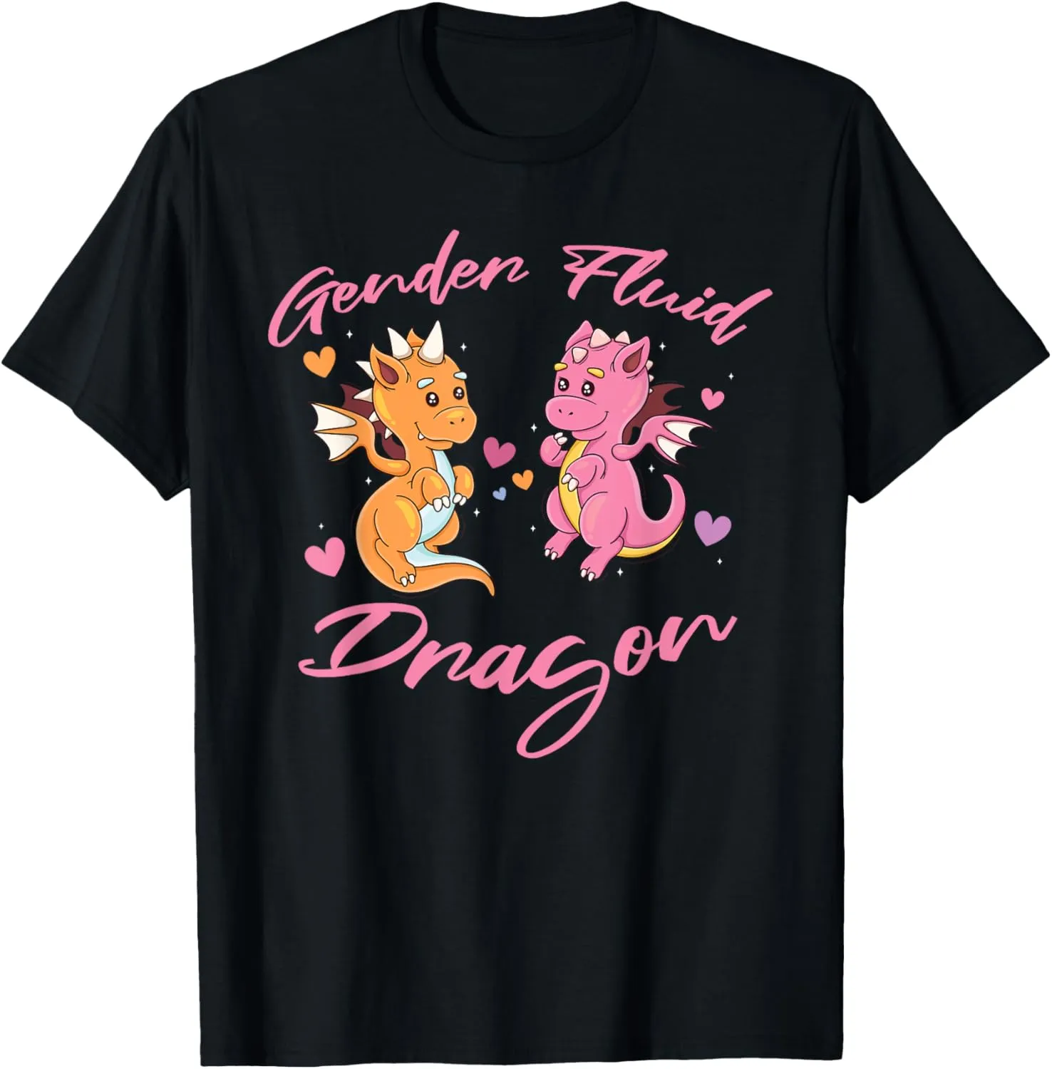 Gender Fluid Cute Genderless - Neutral Gender Fluid Dragon T-Shirt