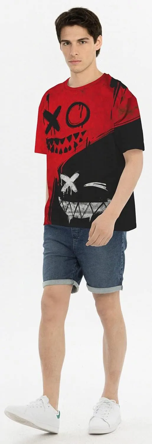 Keasmto 3D Print Cool T Shirts Graphic Design Casual Summer Short Sleeve Fashion Tees Shirt for Men Women