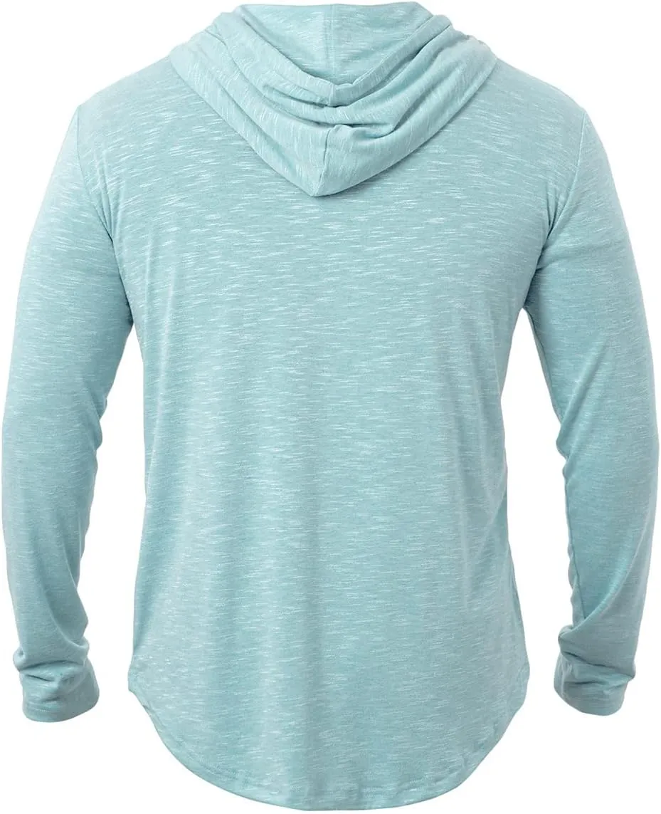 MANSDOUR Men's Athletic Hooded Shirts Long Sleeve Workout Sport Hoodie Casual Running T Shirt Quick Dry Pullover Top
