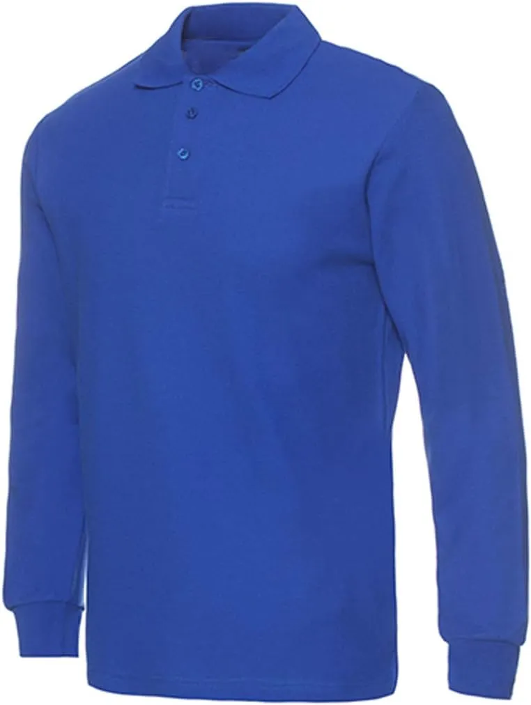 Miqieer Men's Long Sleeve Polo Shirts Regular-Fit Cotton Golf Polo Shirts