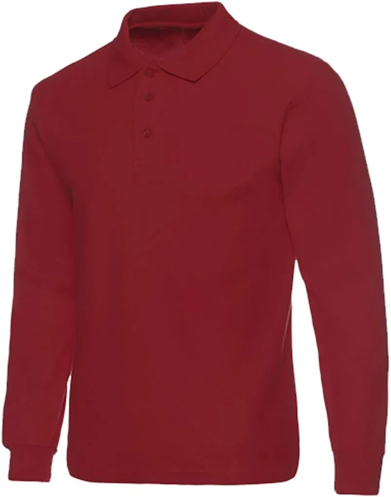 Miqieer Men's Long Sleeve Polo Shirts Regular-Fit Cotton Golf Polo Shirts