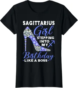 Sagittarius Girl Birthday Horoscope Astrology Zodiac Sign T-Shirt