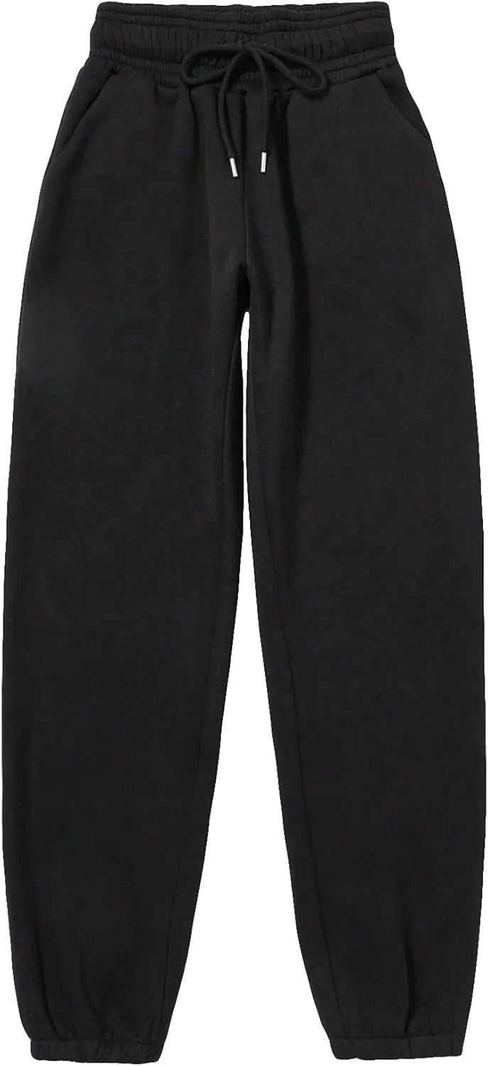 WDIRARA Women's Drawstring Elastic Waist Exercise Sweatpants Trousers Jogger Pants